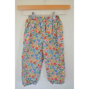 Mini Boden Cotton Floral Ruffle Pants Size 2-3